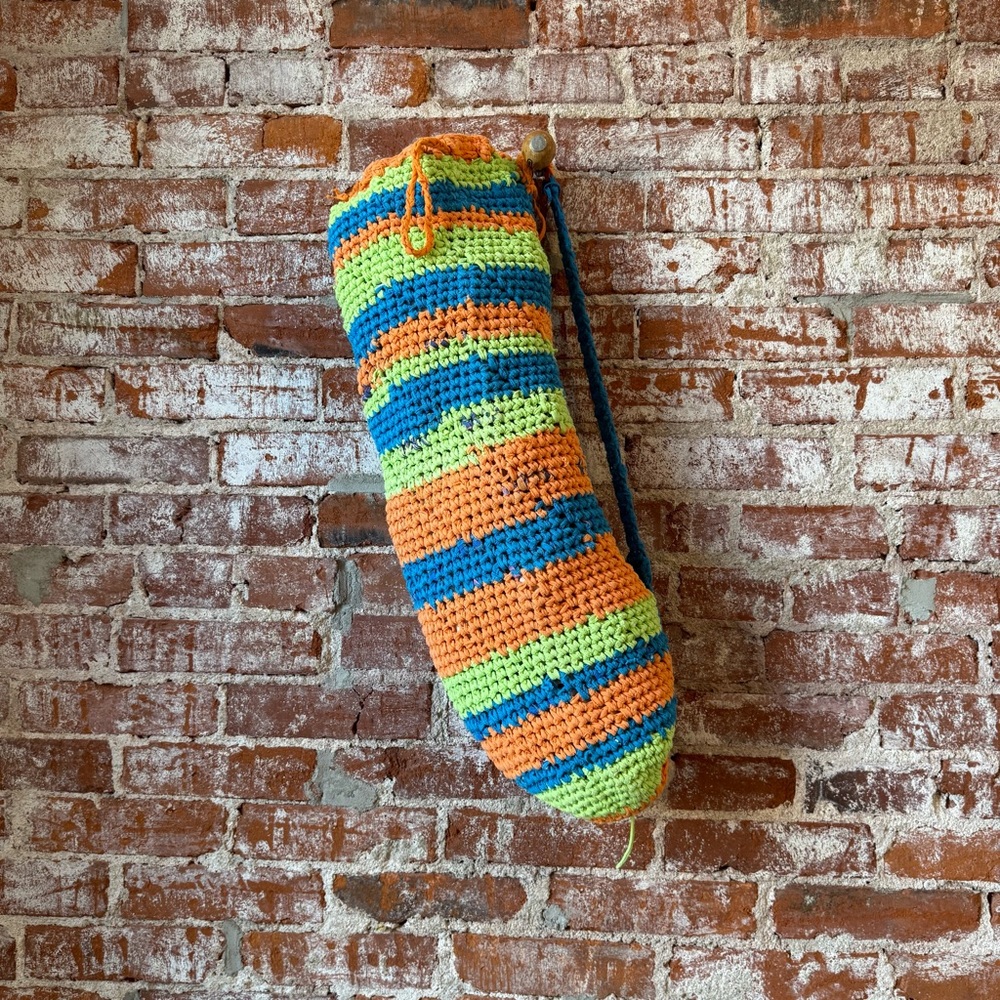 Colorful Crochet Yoga Mat Bag